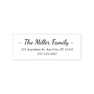 Minimal Custom Address Stamp for Family Mail Stämpel