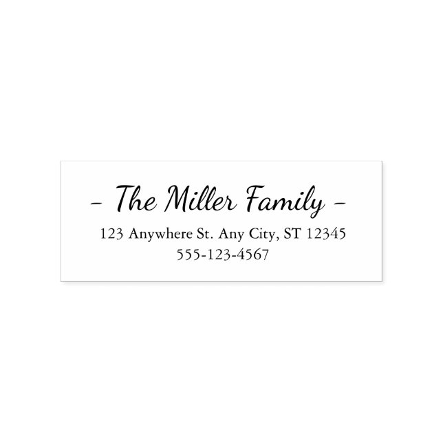Minimal Custom Address Stamp for Family Mail Stämpel (Tryck)