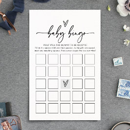 Minimal Cute Baby Bingo Baby Shower-lek
