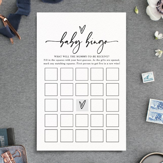 Minimal Cute Baby Bingo Baby Shower-lek (Skapare uppladdad)