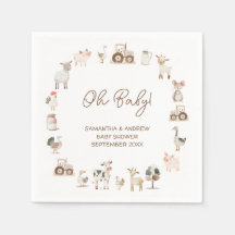 Minimal Cute Boskap Barnyard Baby Shower