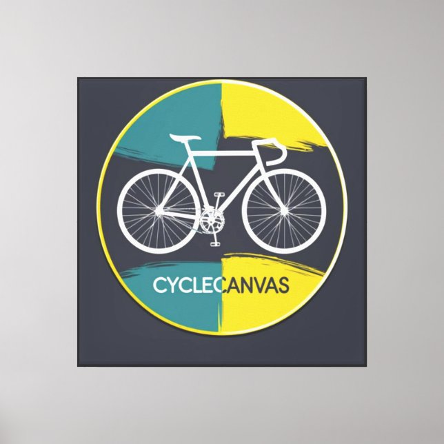 Minimal cykelillustration –  canvastryck (Framsida)