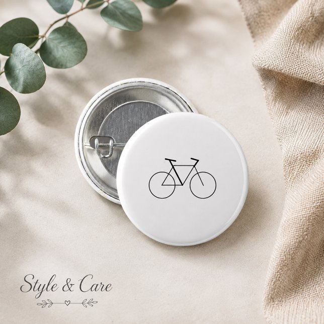 Minimal cykelknapp för cykelälskare knapp (Minimal Bicycle Mark Button for Bike Lovers)