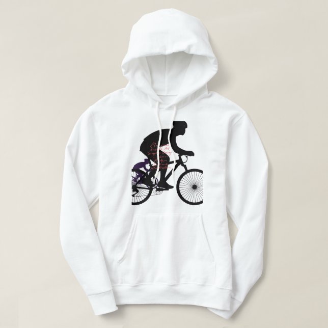 Minimal cykelkonst –  hoodie (Design framsida)