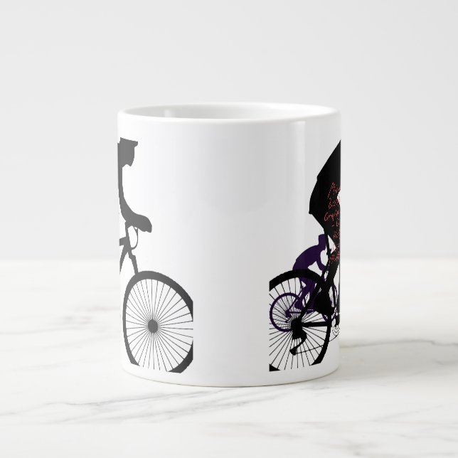 Minimal cykelkonst jumbo mugg (Framsidan)