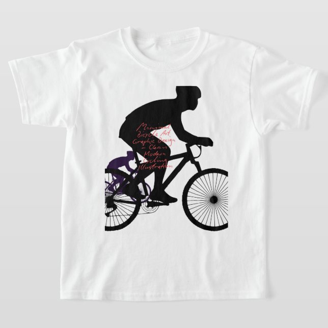 Minimal cykelkonst –  t shirt (Laydown)