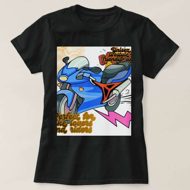 Minimal cykelkonstgrafik – Modern motorcykel T Shirt (Design framsida)