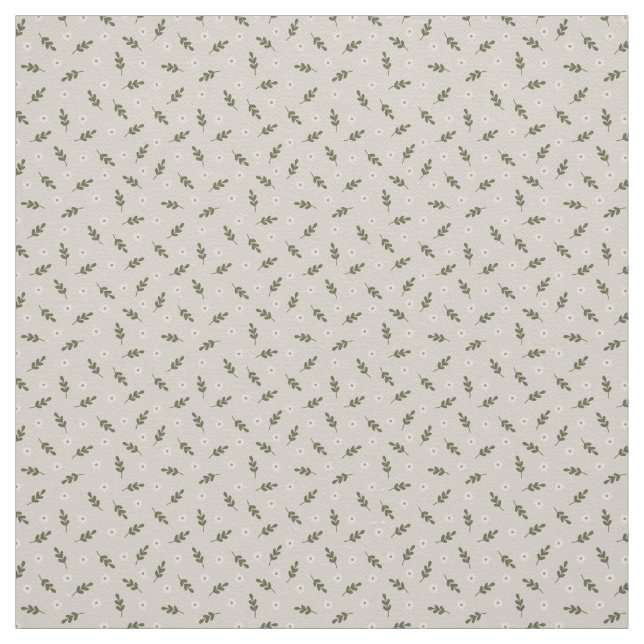 Minimal Daisy Sprig Countryside Rustic Charm Tyg (Provkarta)