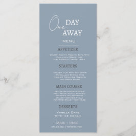 Minimal dammig blå en dag bort repetition middag meny