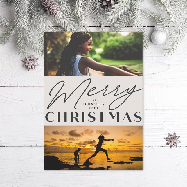 Minimal deco enkel foto julkort (Skapare uppladdad)