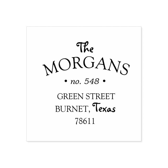 minimal dekorativ Returadress Frimärke Stämpel (Tryck)