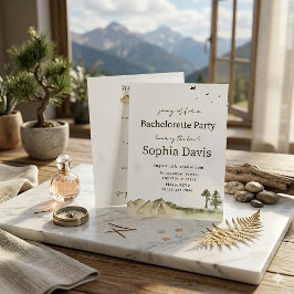 Minimal Desert Bachelorette Party Earthy Palm  Inbjudningar
