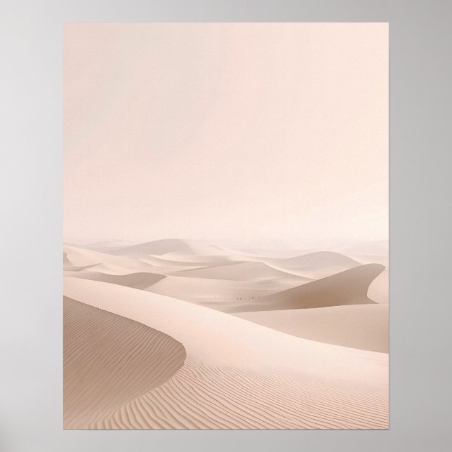 Minimal Desert Dunes Wall Art Print Poster (Framsidan)
