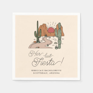 Minimal Desert Fiesta Bachelorette Helg Pappersservett