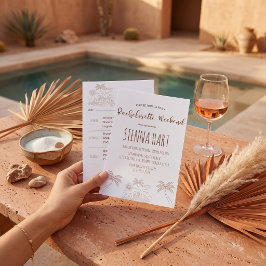 Minimal Desert Möhippa Helg Itinerary  Inbjudningar