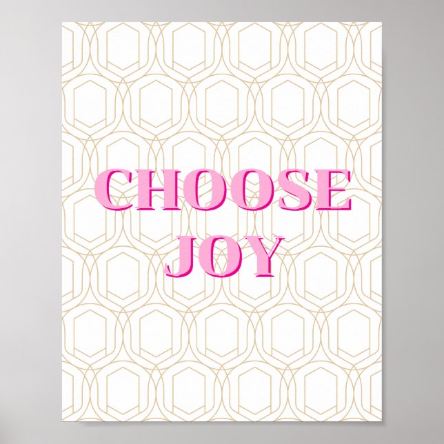Minimal design, Choose Joy Affisch  (Framsidan)