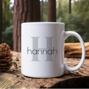 Minimal design för Cute Monogram Kaffemugg