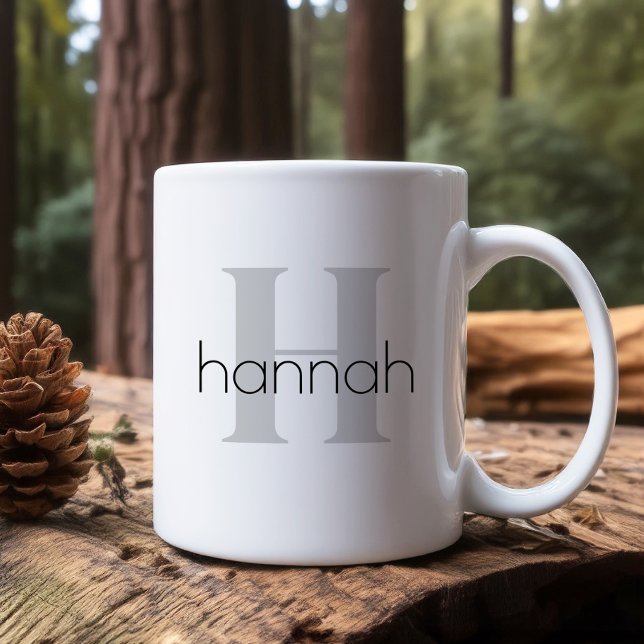 Minimal design för Cute Monogram Kaffemugg (Skapare uppladdad)