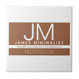 Minimal design för modern Professionell   Brun och Kakelplatta