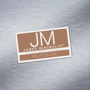 Minimal design för modern Professionell   Brun och Magnetiska Visitkort