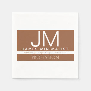 Minimal design för modern Professionell Brun och Pappersservett