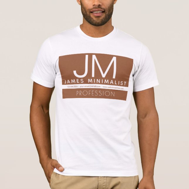 Minimal design för modern Professionell | Brun och T Shirt (Framsida)