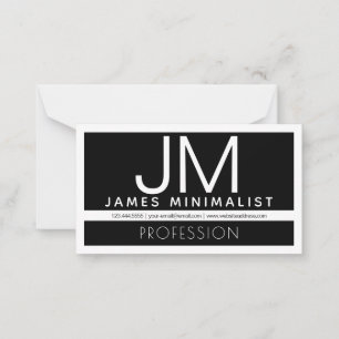 Minimal design för modern Professionell Svartvit Anteckningskort