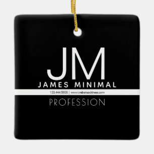 Minimal design för modern Professionell Svartvit Julgransprydnad Keramik