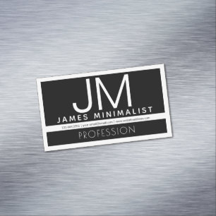 Minimal design för modern Professionell Svartvit Magnetiska Visitkort
