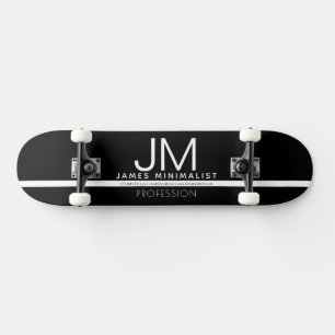 Minimal design för modern Professionell   Svartvit Mini Skateboard Bräda 18,5 Cm
