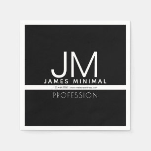 Minimal design för modern Professionell Svartvit Pappersservett