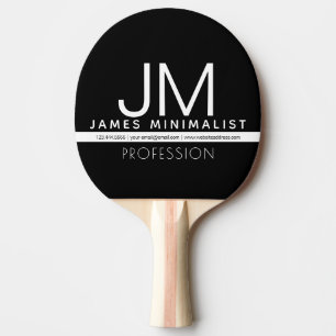 Minimal design för modern Professionell   Svartvit Pingisracket