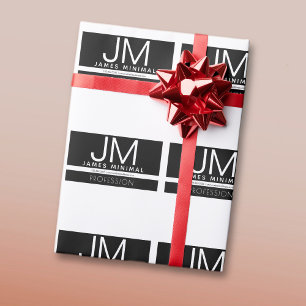 Minimal design för modern Professionell   Svartvit Presentpapper