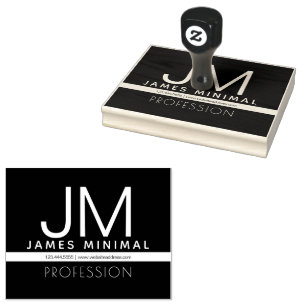 Minimal design för modern Professionell Svartvit Stämpel