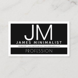 Minimal design för modern Professionell Svartvit Visitkort
