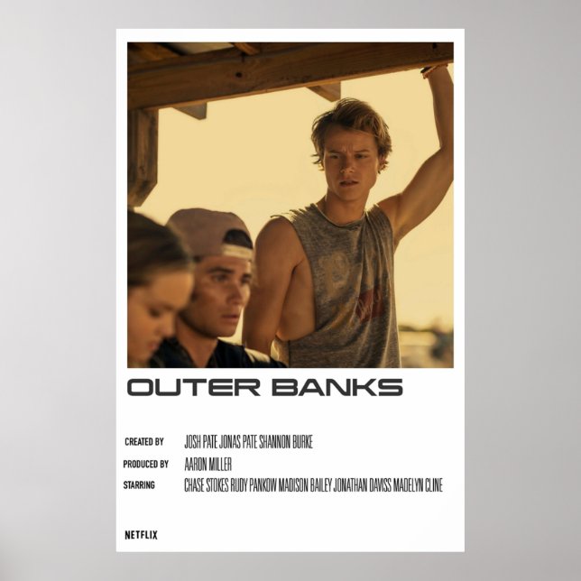 Minimal design för yttre Banker Poster (Framsidan)