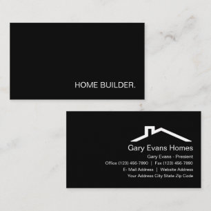 Minimal design i Home Builder Visitkort
