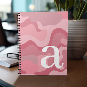 Minimal design med en enorm modern monogramlinje f anteckningsbok