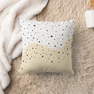 Minimal design med punkter i Beige Kudde