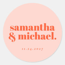 Minimal Design Orange Pink typo Welcome