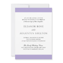 Minimal digital lavender Modern allt på en Bröllop