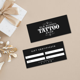 Minimal djärv tatuering konstnär gåva certifiering
