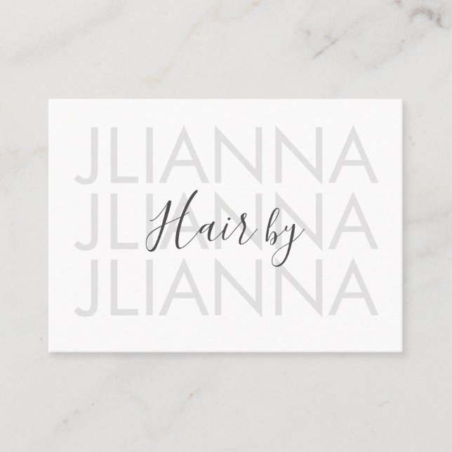 Minimal djärv text Makeup Salong Nails Ögonfransar Visitkort (Framsida)