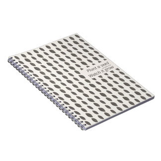 Minimal Dot Pattern Notebook – Plant a Seed Anteckningsbok