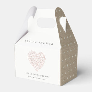 Minimal Dusky  Blommigt Heart-Möhippa Presentaskar