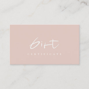 Minimal Dusky Rosa skriptcertifikat Visitkort