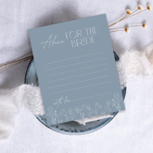 Minimal Dusty Blue Blommigt Advice for the Bride