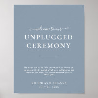 Minimal Dusty Blue Modern Unpluggad Boho Bröllop