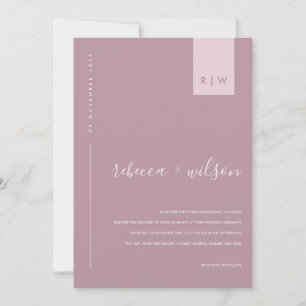 MINIMAL DUSTY RO ROSA TYPOGRAPHY BRÖLLOP INVITAT INBJUDNINGAR