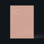 Minimal Dusty Ro-skrivmaskin Typografi Bröllop Inbjudningar<br><div class="desc">Minimalistisk Dusty Ro Typewriter Typography Wedding-inbjudan med information om OSANS webbplats.</div>